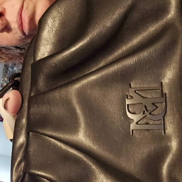 BADGLEY MISCHKA Black Chain Shoulder & Clutch Bag VEGAN Leather Cruelty Free - Picture 9 of 16